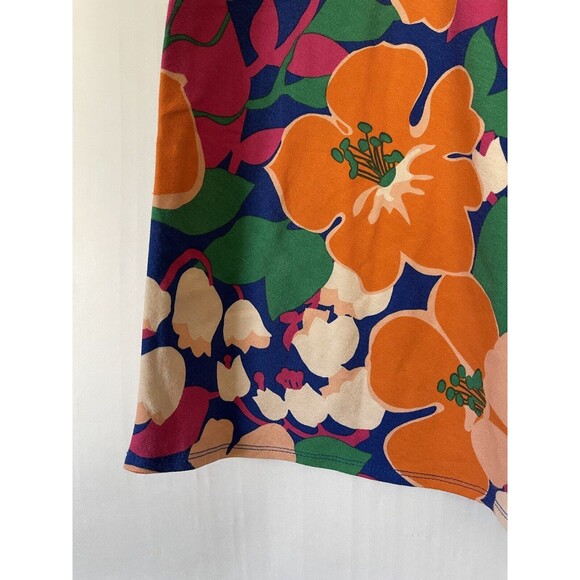 TALBOTS Tropical Floral Pull On Stretch Skirt - Orange, Pink, Blue, Green - XLp - Picture 2 of 7